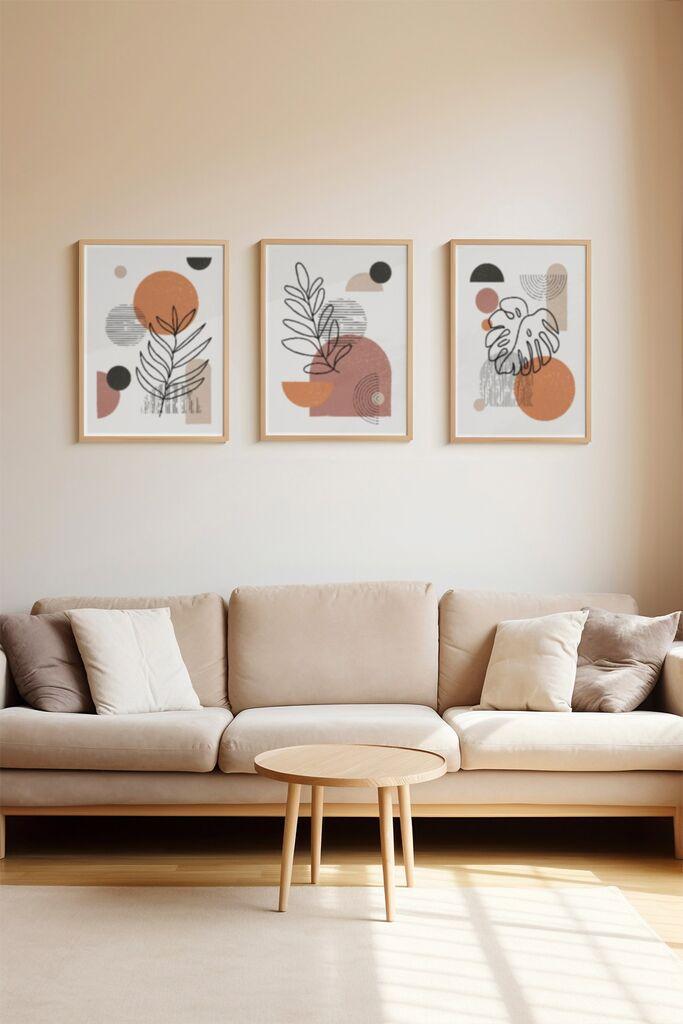 Wallity slika 3Dartsoho110, 3 dijela, 33 x 48 cm