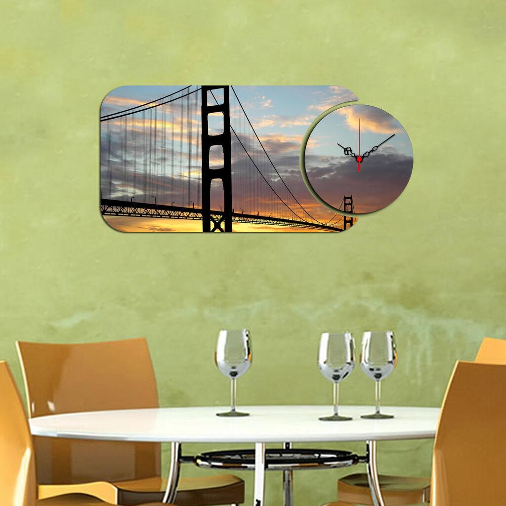 Zidni sat Wallity YMS-77, 68x32 cm, 2 dijela