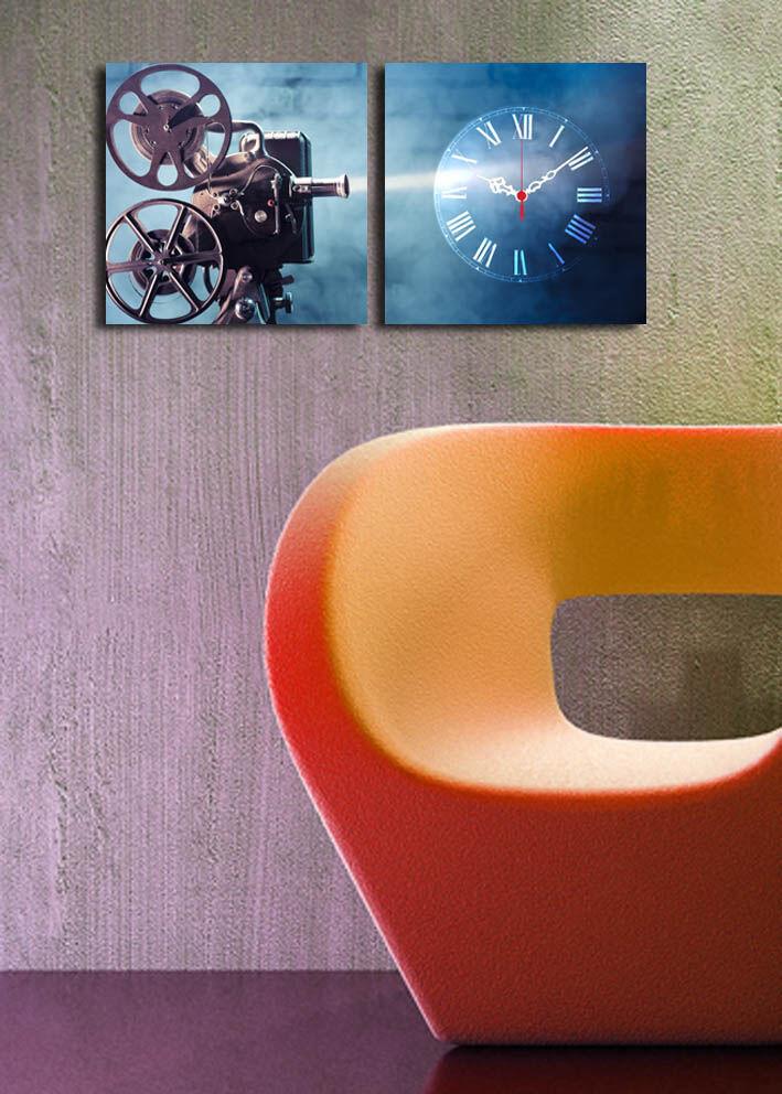 Zidni sat Wallity 2P2828CS-8, 60x28 cm, 2 dijela