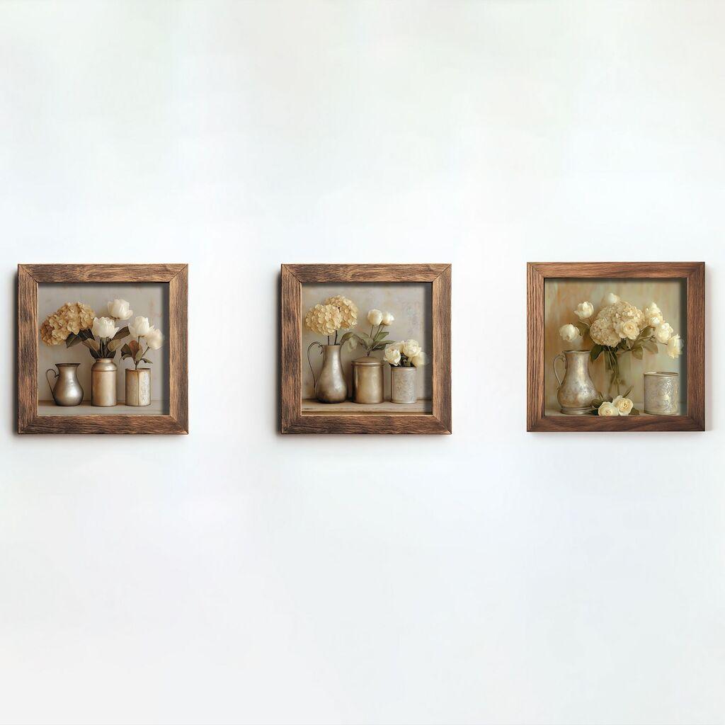 Wallity slika UKZM063, 3 dijela, 16 x 16 x 2 cm