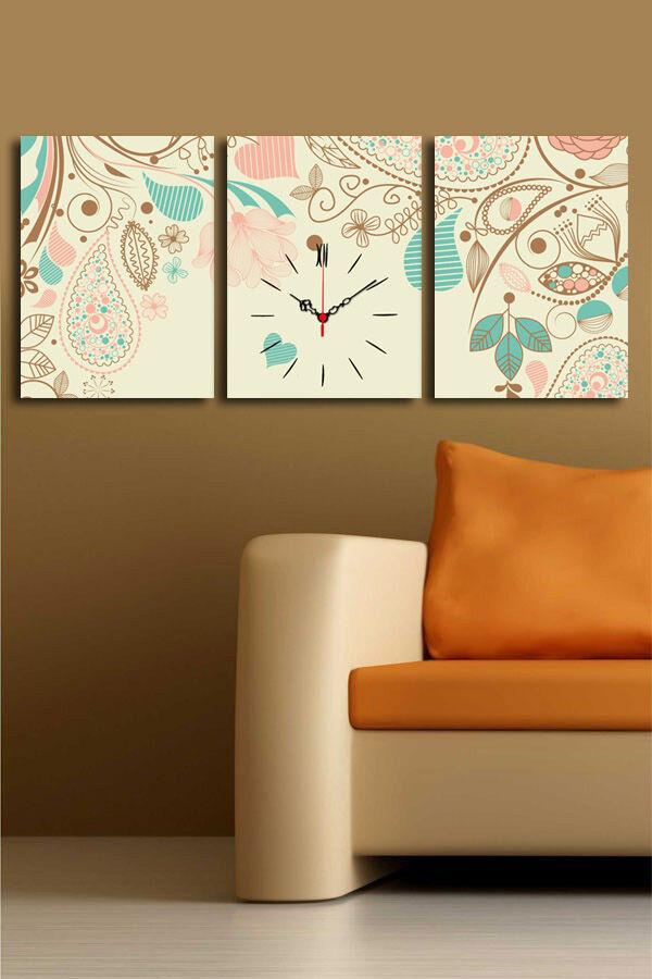 Zidni sat Wallity 3P3040CS-61, 96x40 cm, 3 dijela