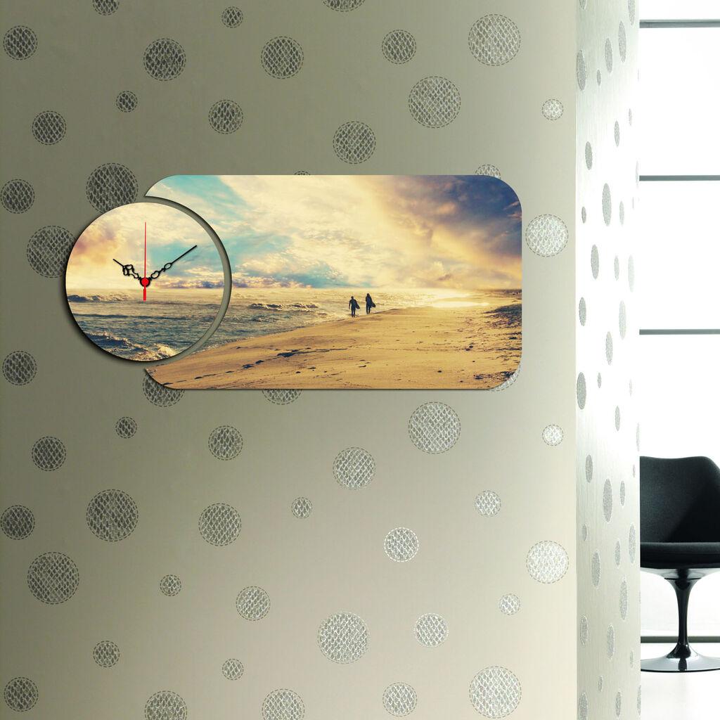 Zidni sat Wallity YMS-49, 68x32 cm, 2 dijela