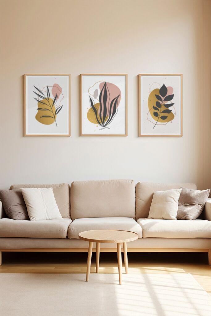 Wallity slika 3Dartsoho92, 3 dijela, 33 x 48 cm