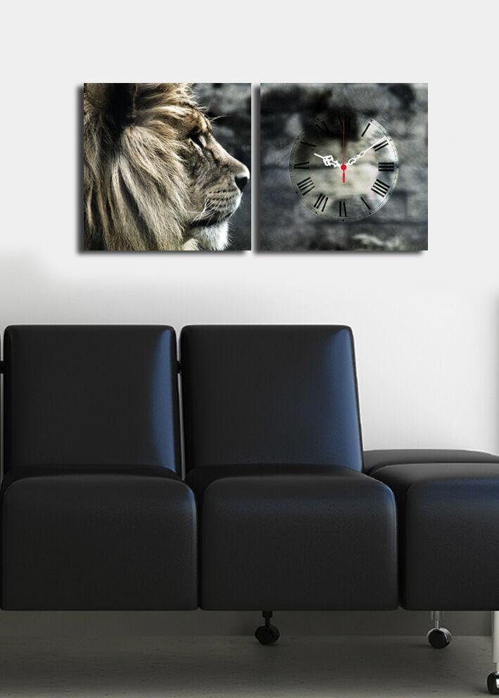 Zidni sat Wallity 2P2828CS-6, 60x28 cm, 2 dijela