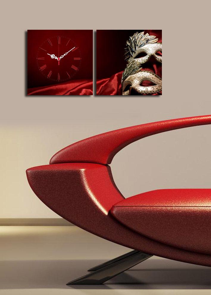 Zidni sat Wallity 2P2828CS-3, 60x28 cm, 2 dijela