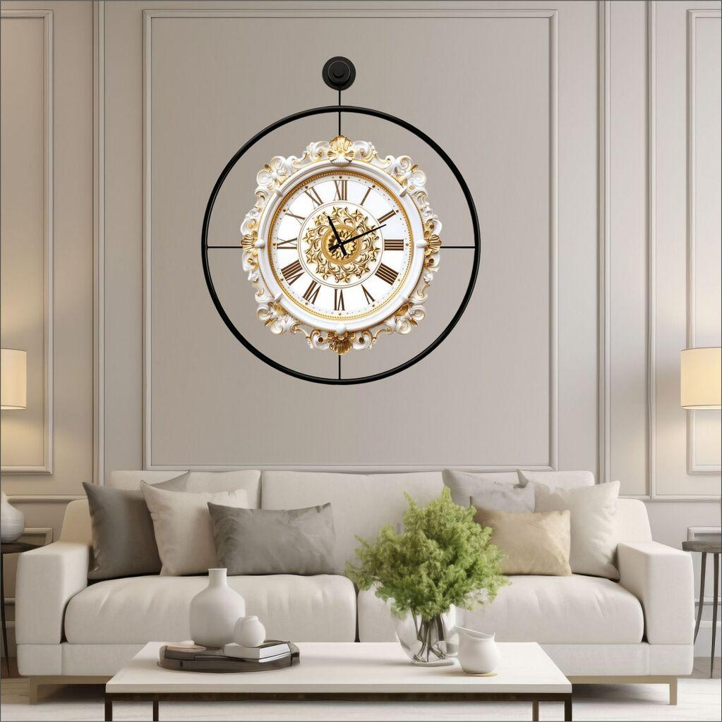 Zidni sat Wallity Mclock-00119, 58x65x7 cm, Crni