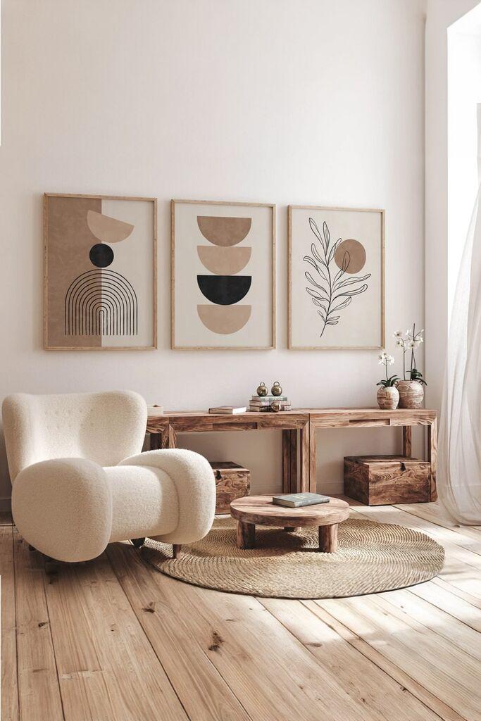 Wallity slika 3Dartsoho49, 3 dijela, 33 x 48 cm