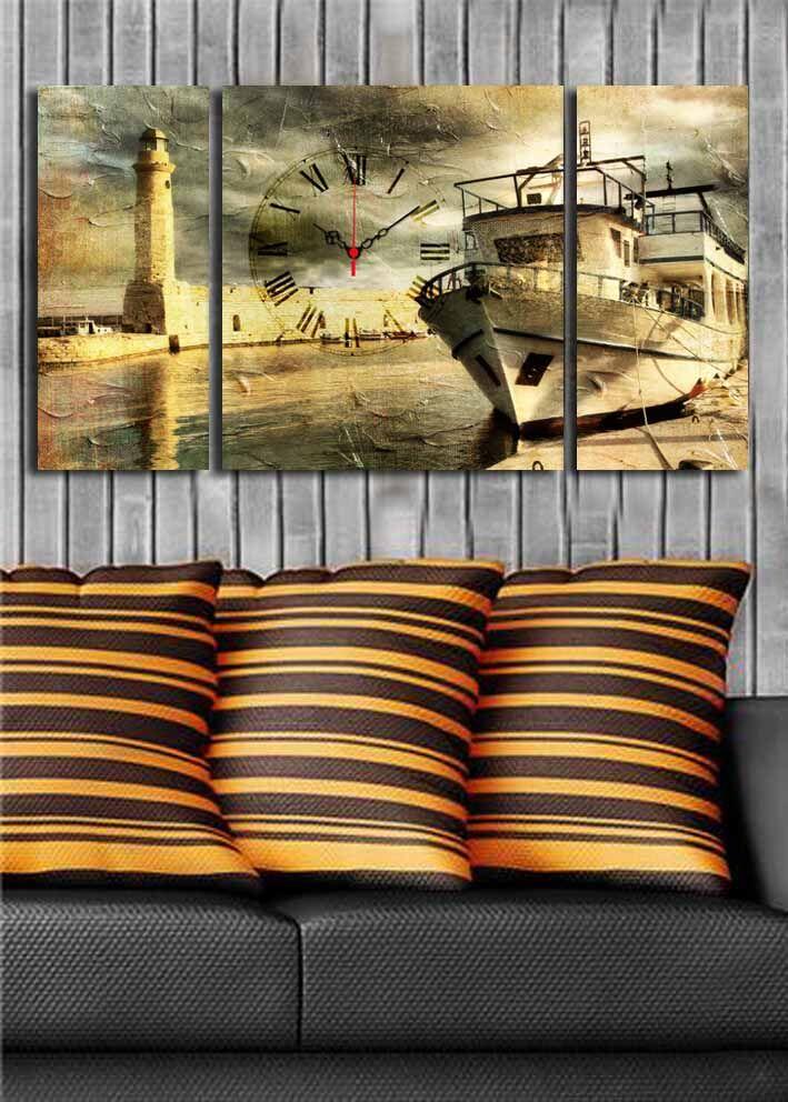 Zidni sat Wallity 3P204045CS-5, 84x45 cm, 3 dijela