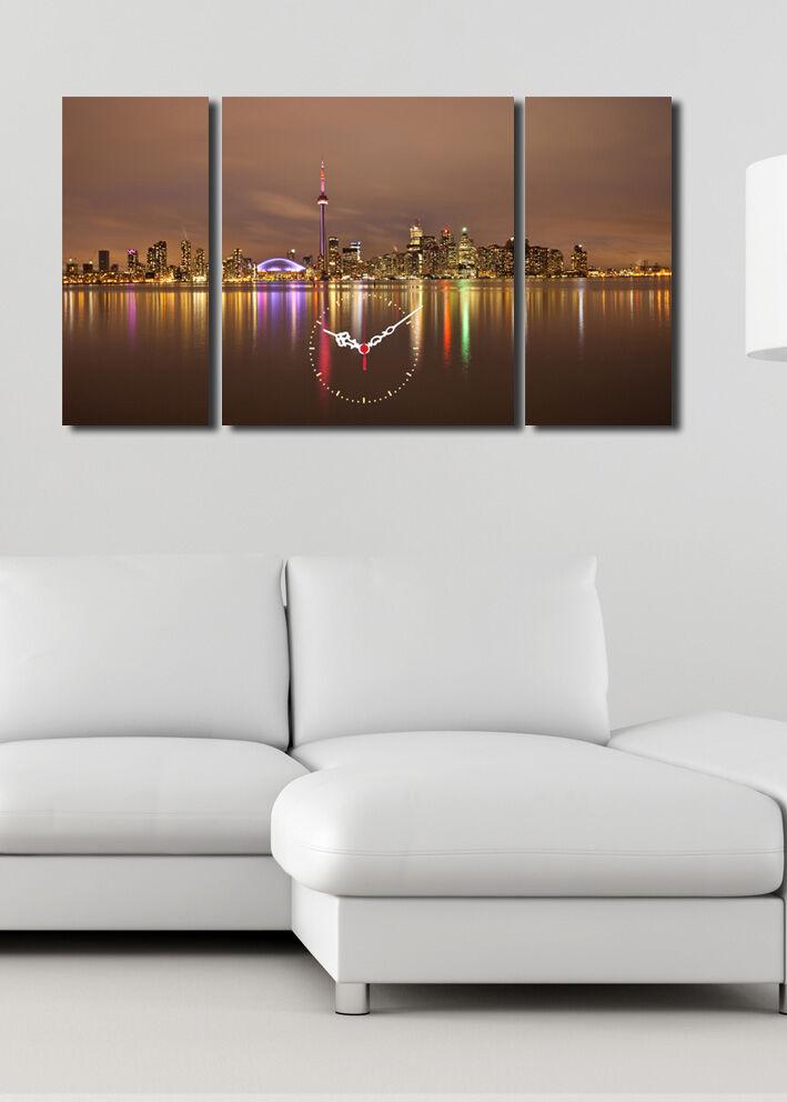 Zidni sat Wallity 3P204045CS-19, 84x45 cm, 3 dijela