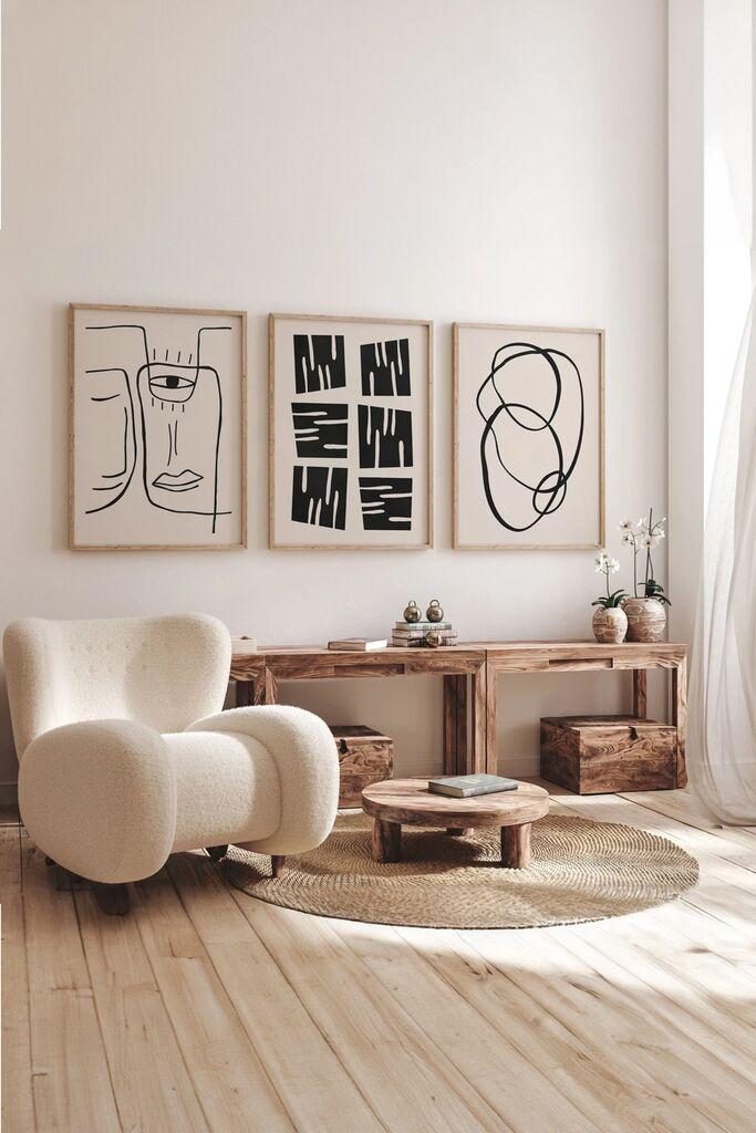 Wallity slika 3Dartsoho70, 3 dijela, 33 x 48 cm