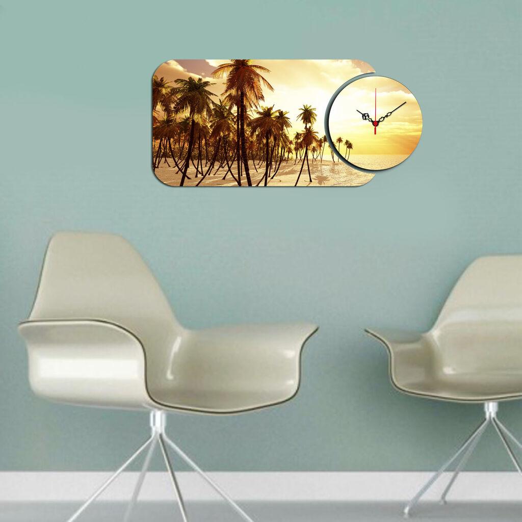 Zidni sat Wallity YMS-71, 68x32 cm, 2 dijela