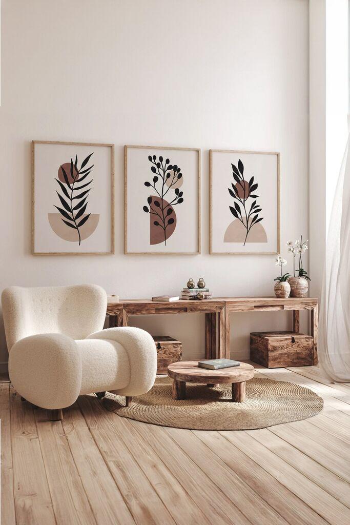 Wallity slika 3Dartsoho59, 3 dijela, 33 x 48 cm