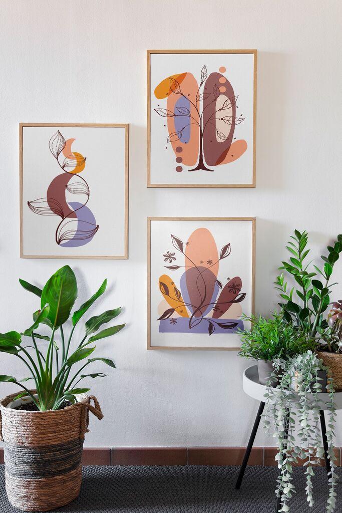 Wallity slika 3Dartsoho99, 3 dijela, 33 x 48 cm