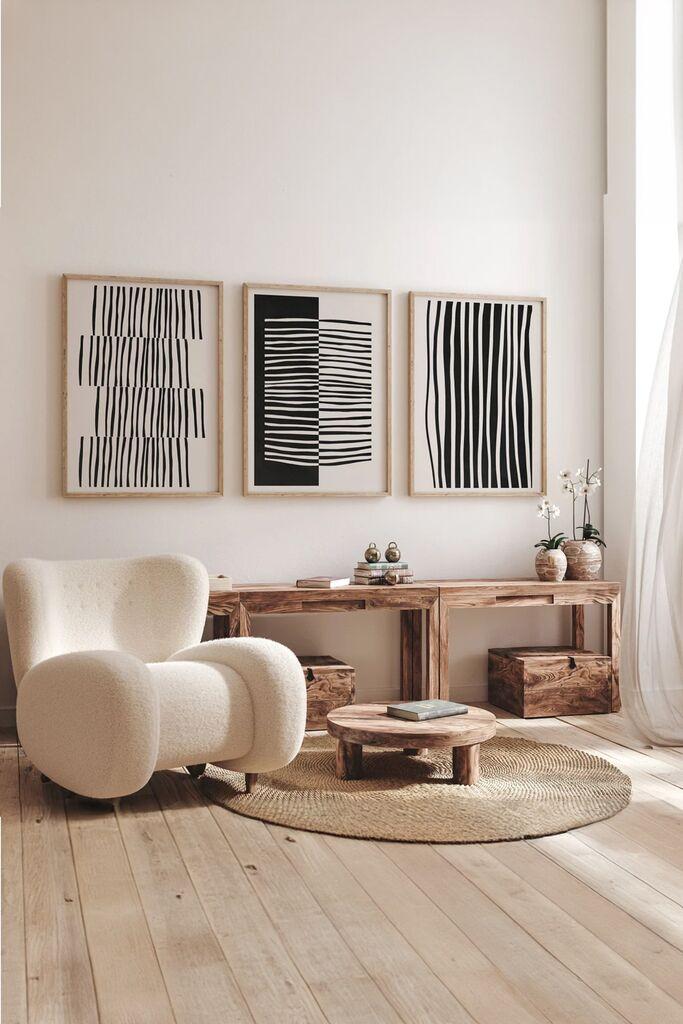 Wallity slika 3Dartsoho78, 3 dijela, 33 x 48 cm