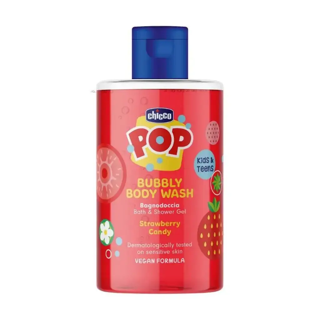 Chicco kupka za tijelo za djecu Pop, boja jagode, 300ml