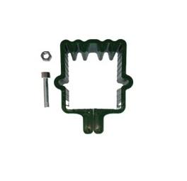 Obujmica za kvadratnu cijev 50x50 mm sa vijkom, Zeleni