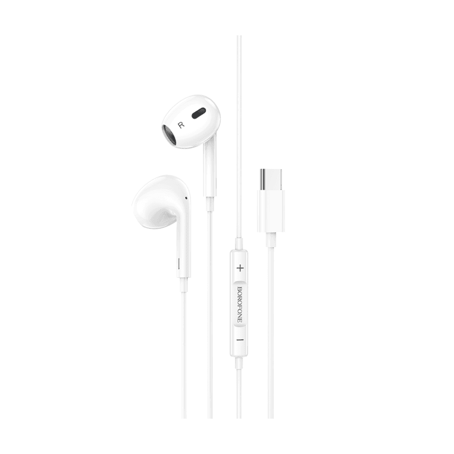 Borofone Slušalice sa mikrofonom Type-C BM30, Bijele