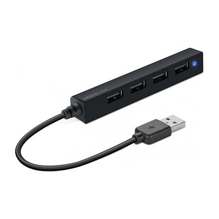 Speedlink USB HUB Slim 4-Port, USB 2.0, Passive SL-140000-BK, Crni