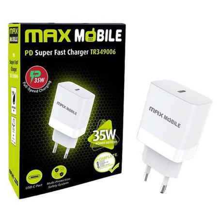 Maxmobile Punjač kućni TR349006 PD Super Fast Charge TYPE-C 35W, Bijela
