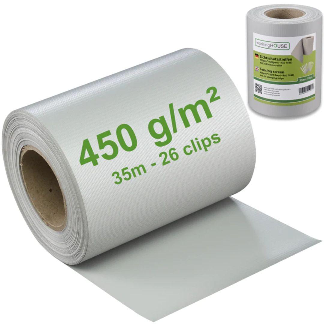 Kompakt Folija PVC za ograde, Siva