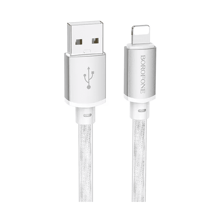 Borofone USB kabl za iPhone BX95 Vivid silicone charging data kabl 2,4A 1m, Bijeli