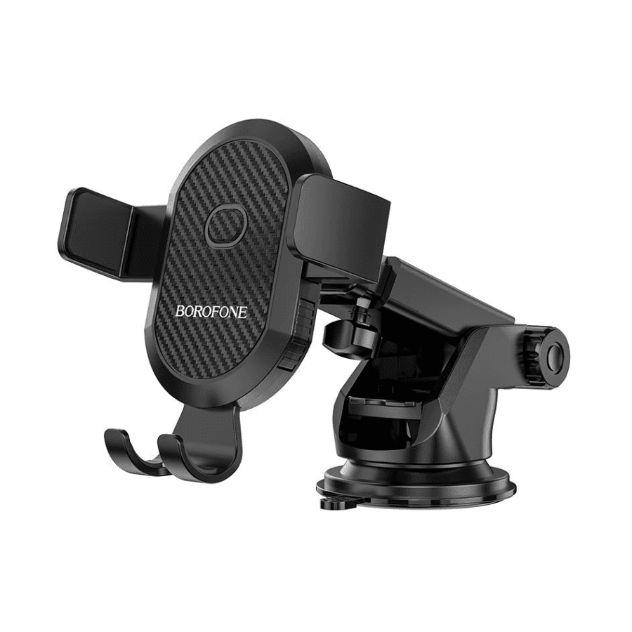 Borofone Univerzalni auto držač za mobitel BH39 Amazing bay one touch center console car, Crni