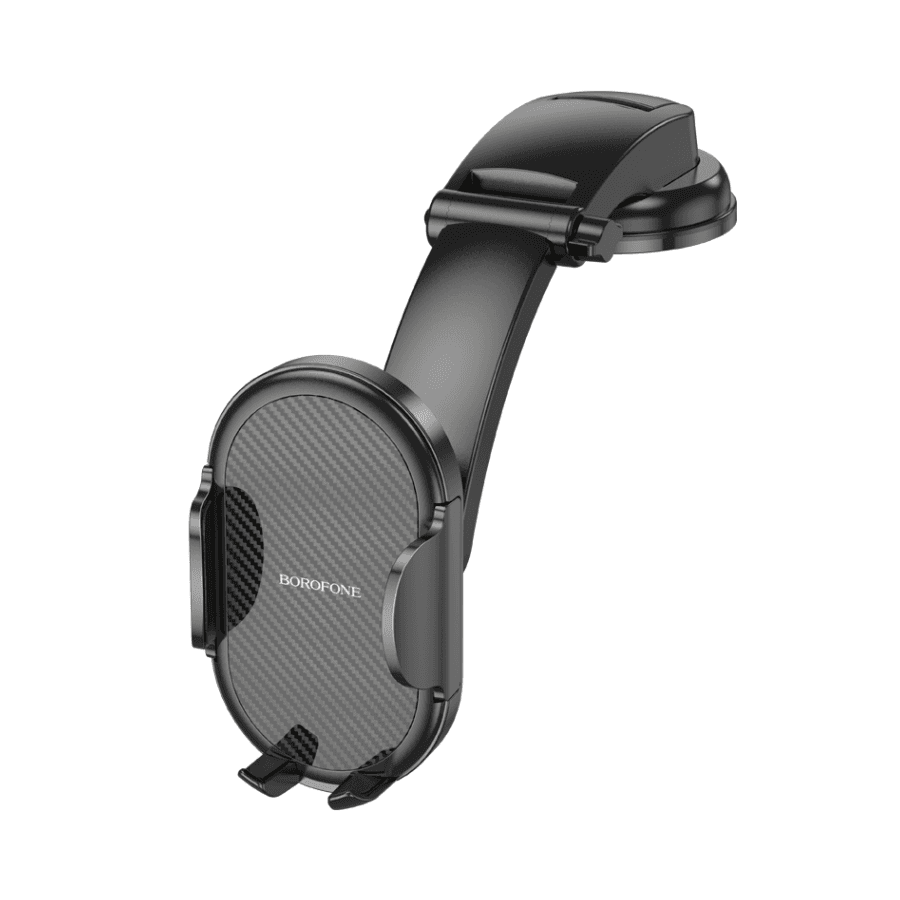 Borofone Univerzalni auto držač za mobitel  BH73 Charm press type center console car, Crni