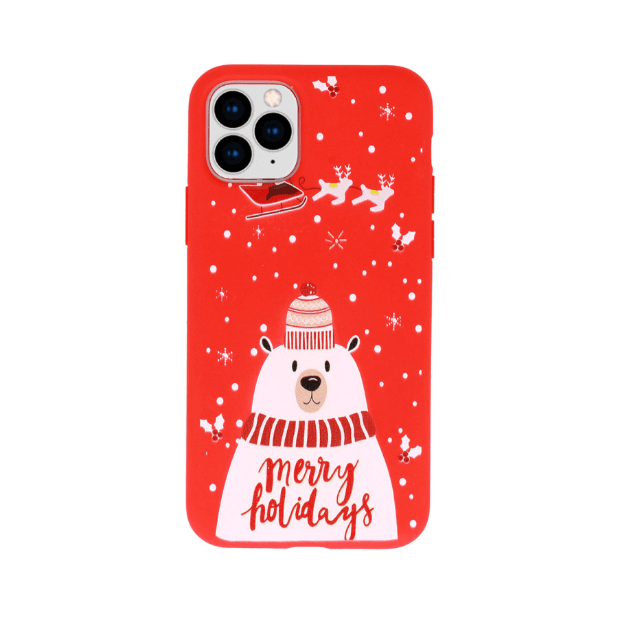Zaštitna maska Christmas case za iPhone 11, Crvena