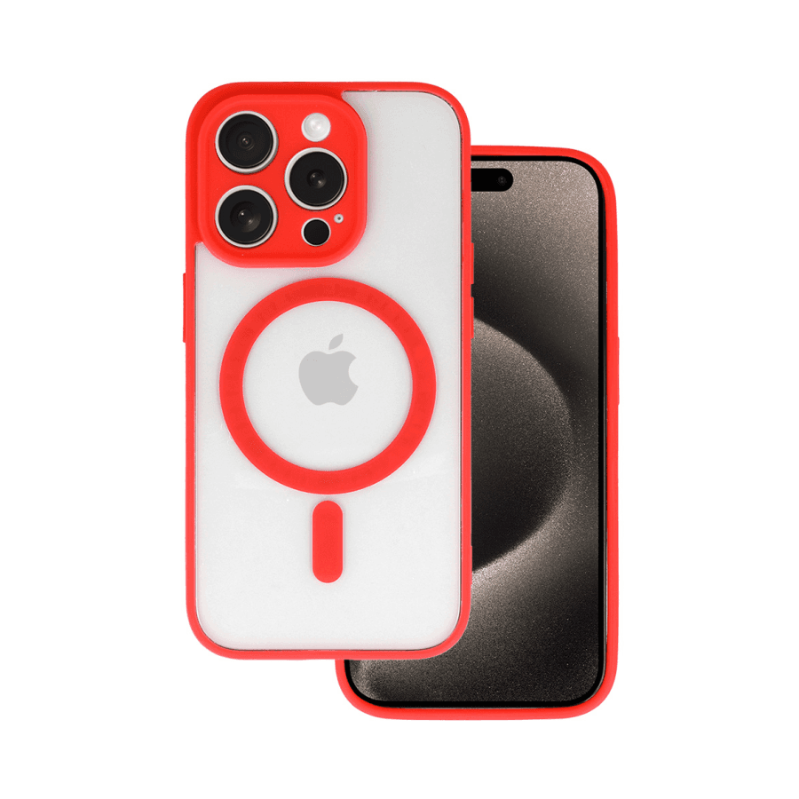 Zaštitna maska Magsafe za iPhone 15 Plus, Crvena
