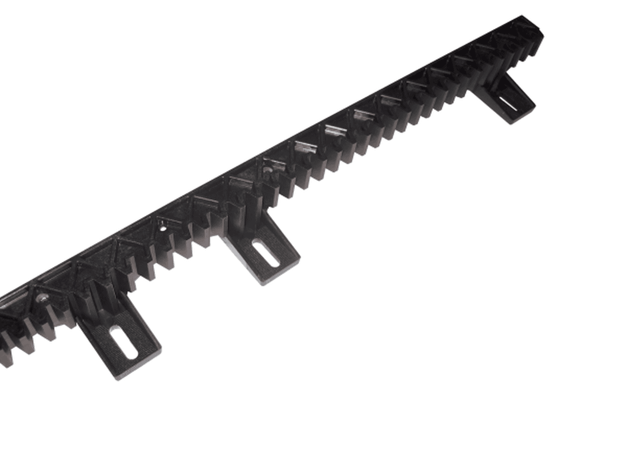 Zupčasta letva za kliznu kapiju PVC, 1 m, Crna