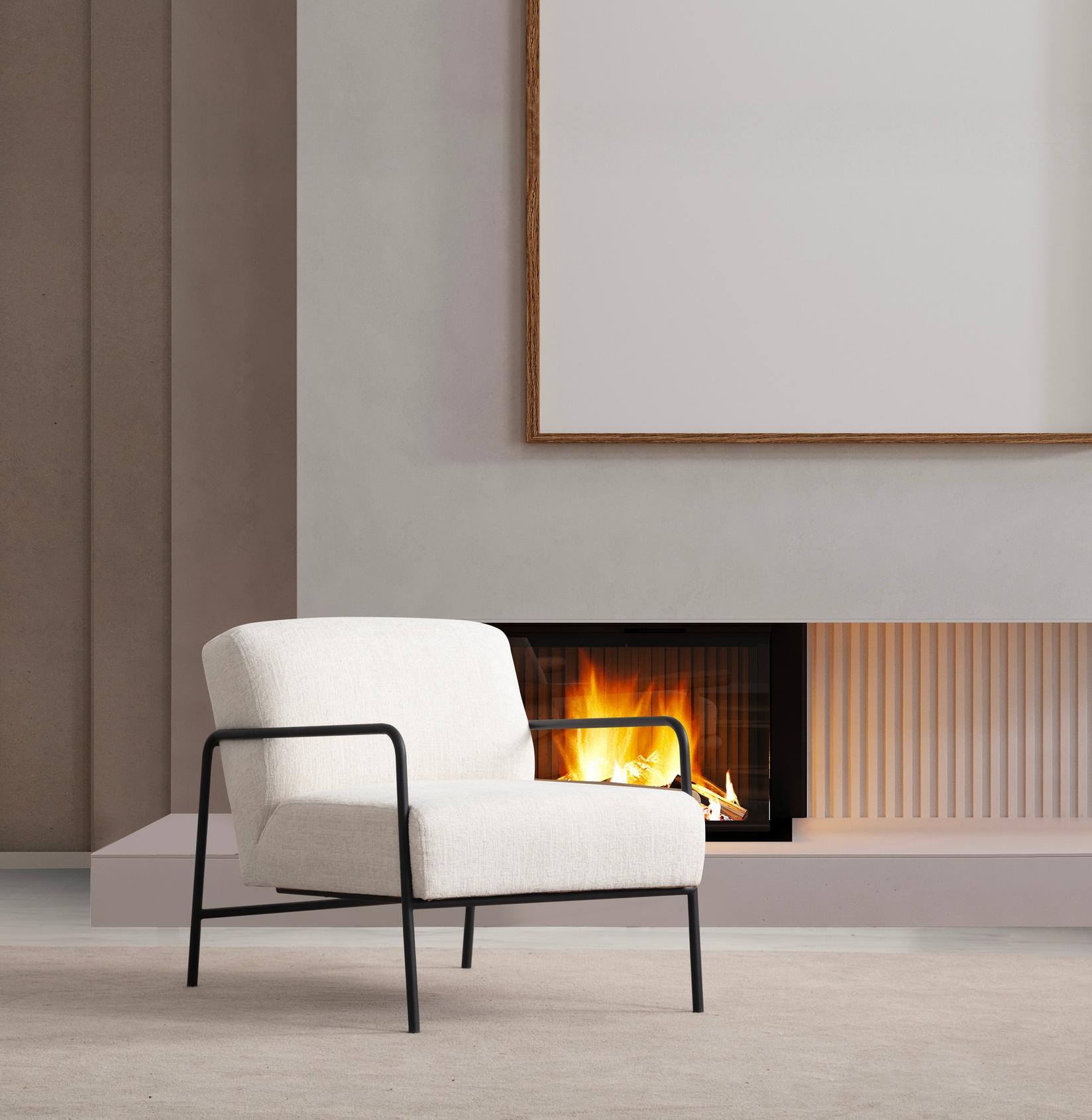 Atelier del Sofa Fotelja Eti Bergere 90x75x70cm Bijela