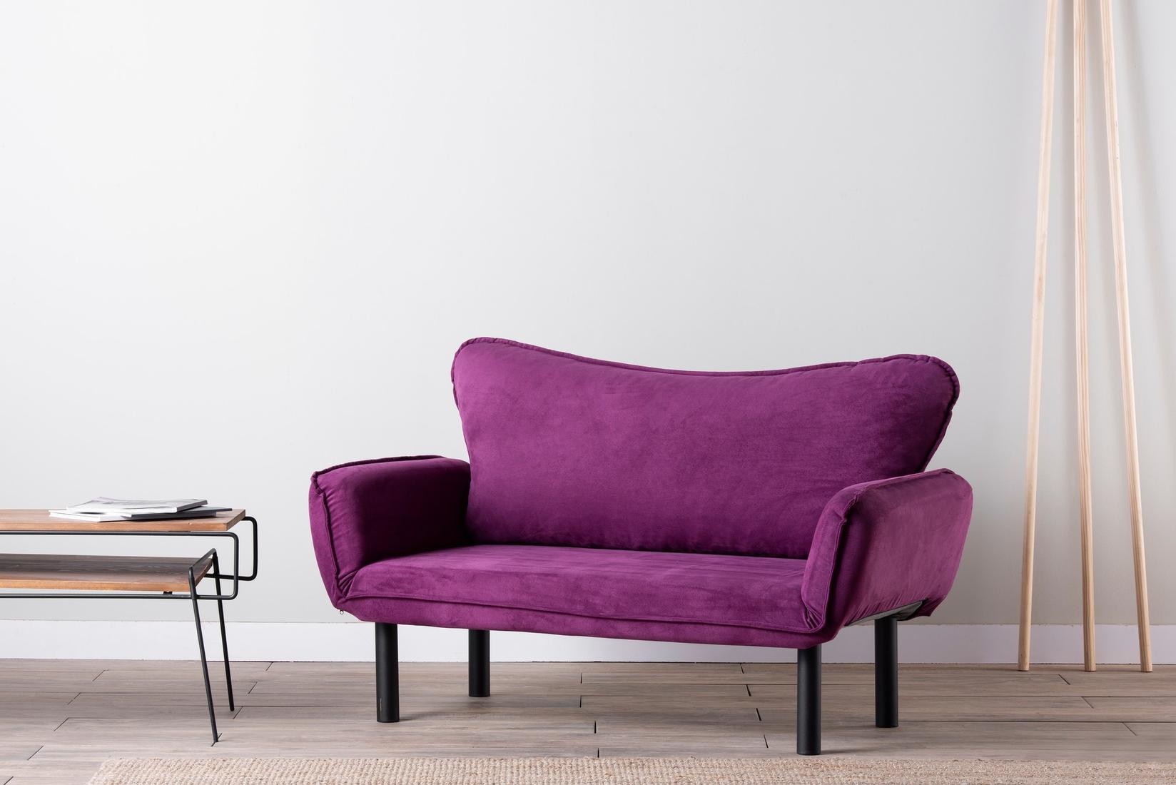 Atelier del Sofa Dvosed na razvlačenje Chatto, 140x70x65 cm, Ljubičasti