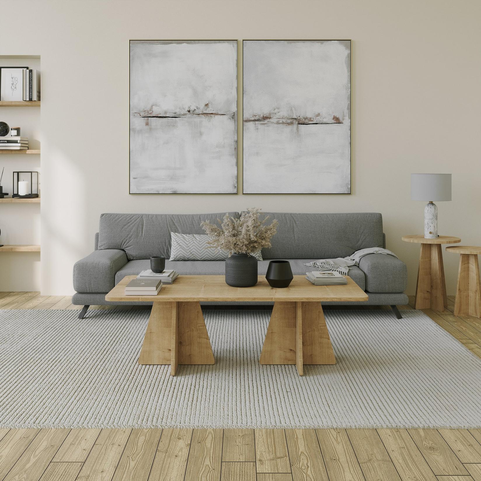 Hanah Home Club sto Mushroom 2 120x40x60cm Hrast