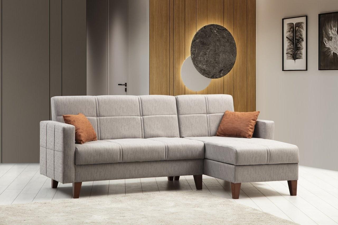 Atelier del Sofa Kutna garnitura Polya 216x86x130cm Svijetlo siva