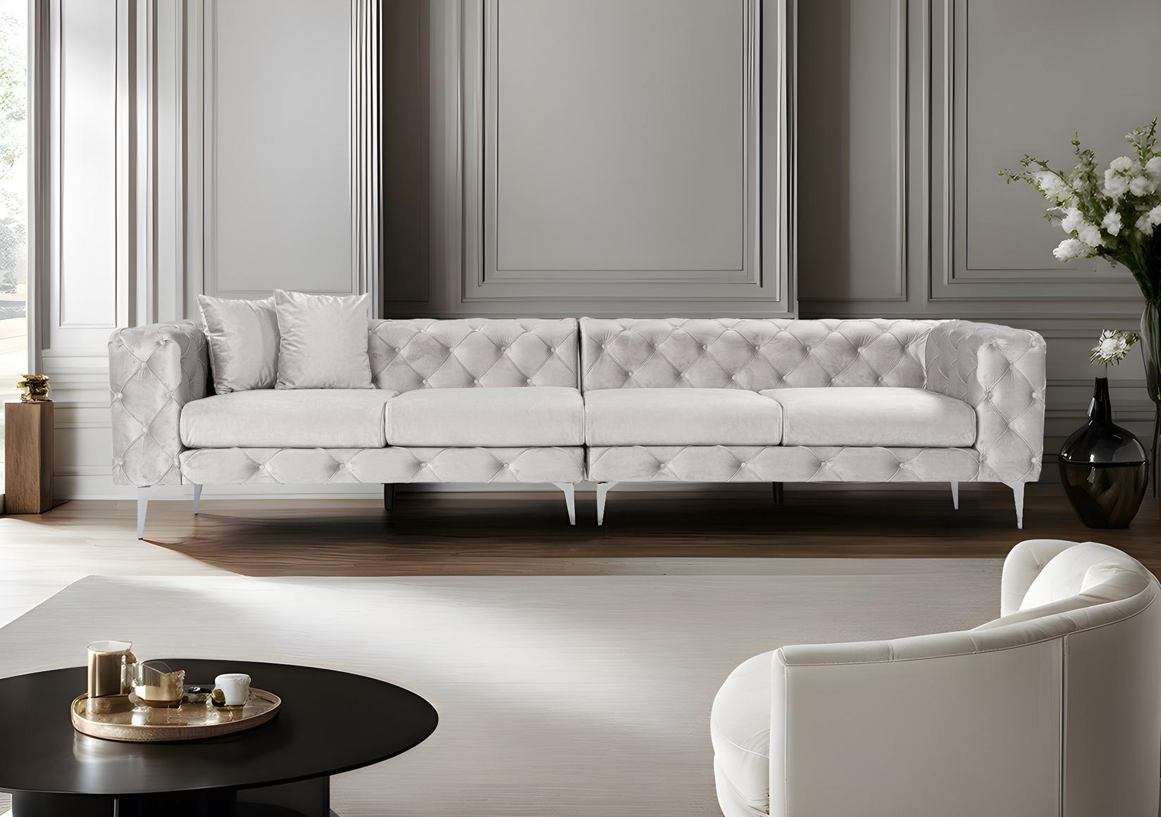 Atelier del Sofa Trosjed Como 90x72x344 cm, Svijetlosivi