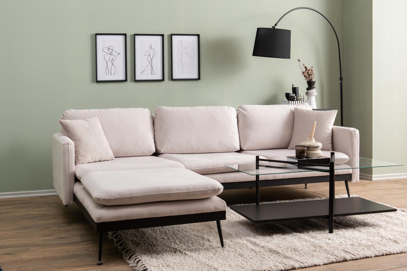 Atelier del Sofa Ugaona garnitura Reya, Bež