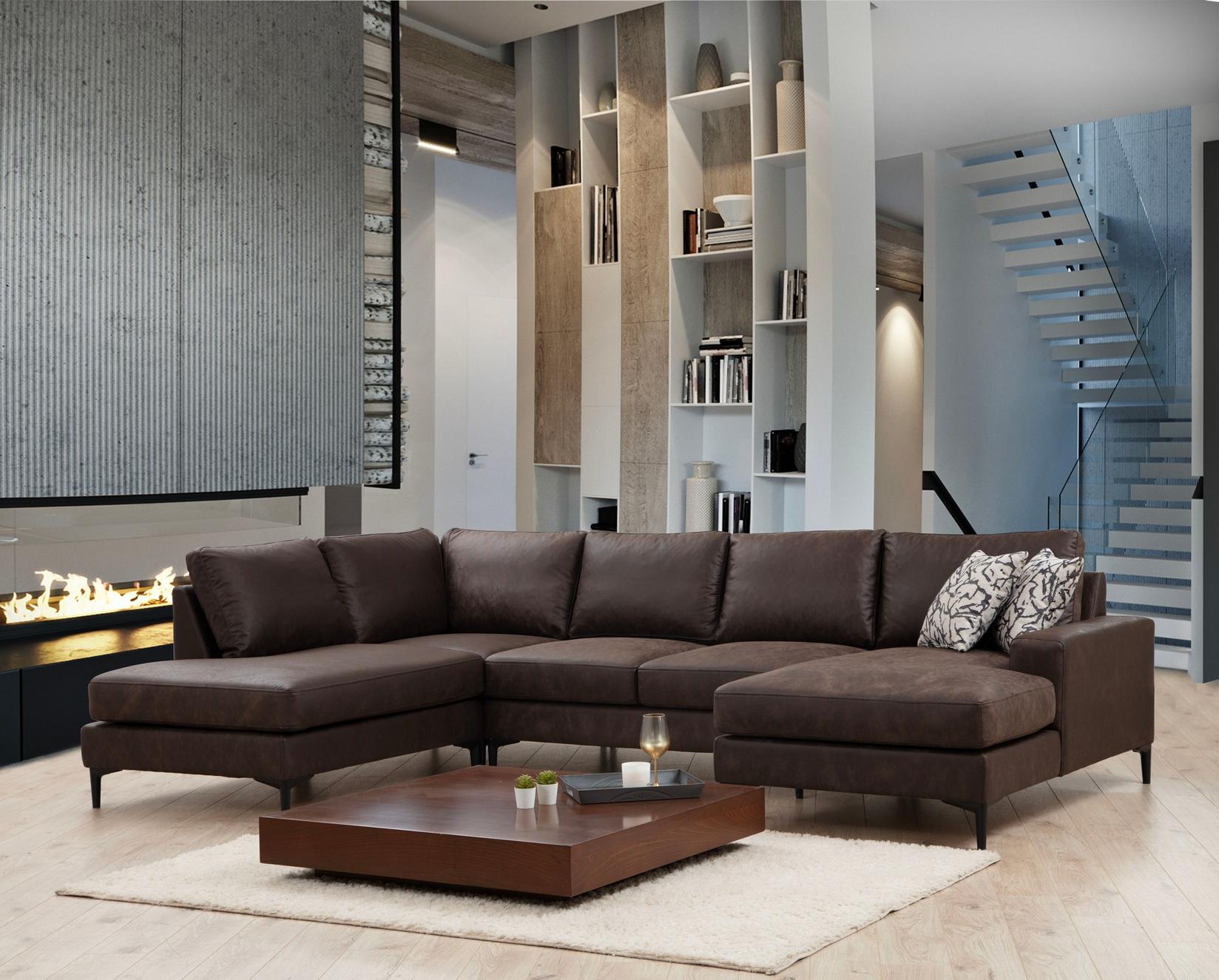 Atelier del Sofa Kutni set 90x90x200cm Smeđi