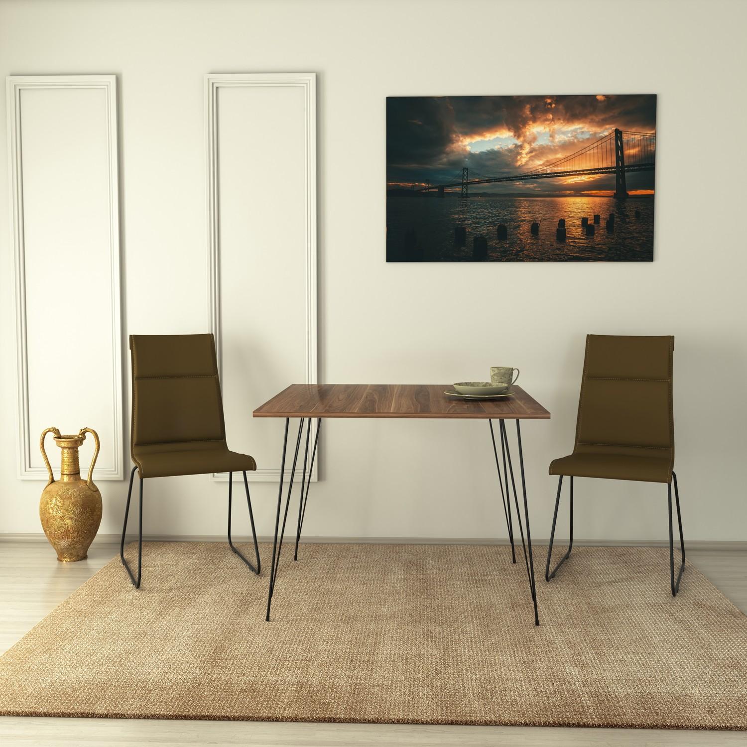Hanah home Trpezarijski sto Sandalf Square, 90x75x90 cm, Orah