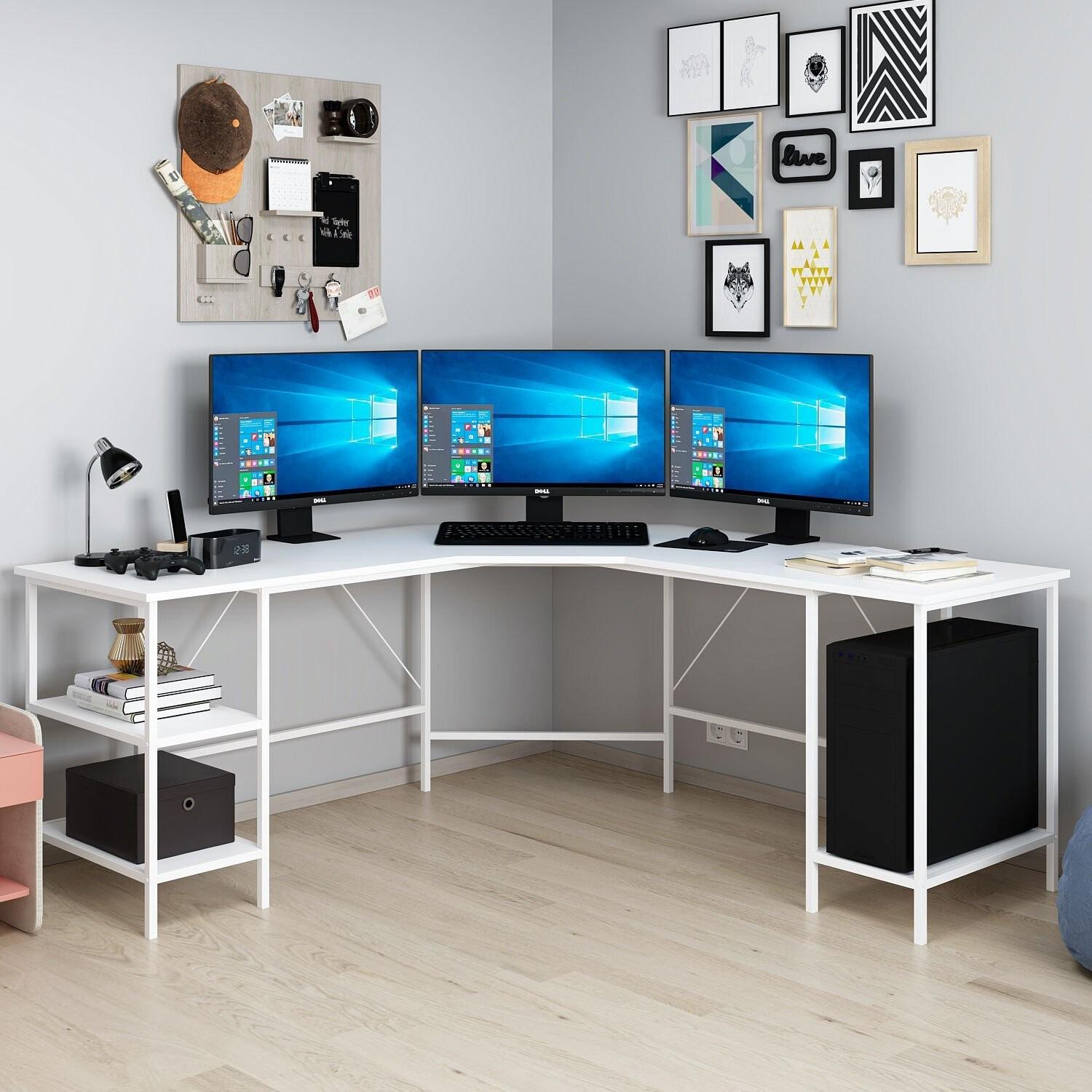 Hanah home Radni sto 180x76x60cm Bijeli