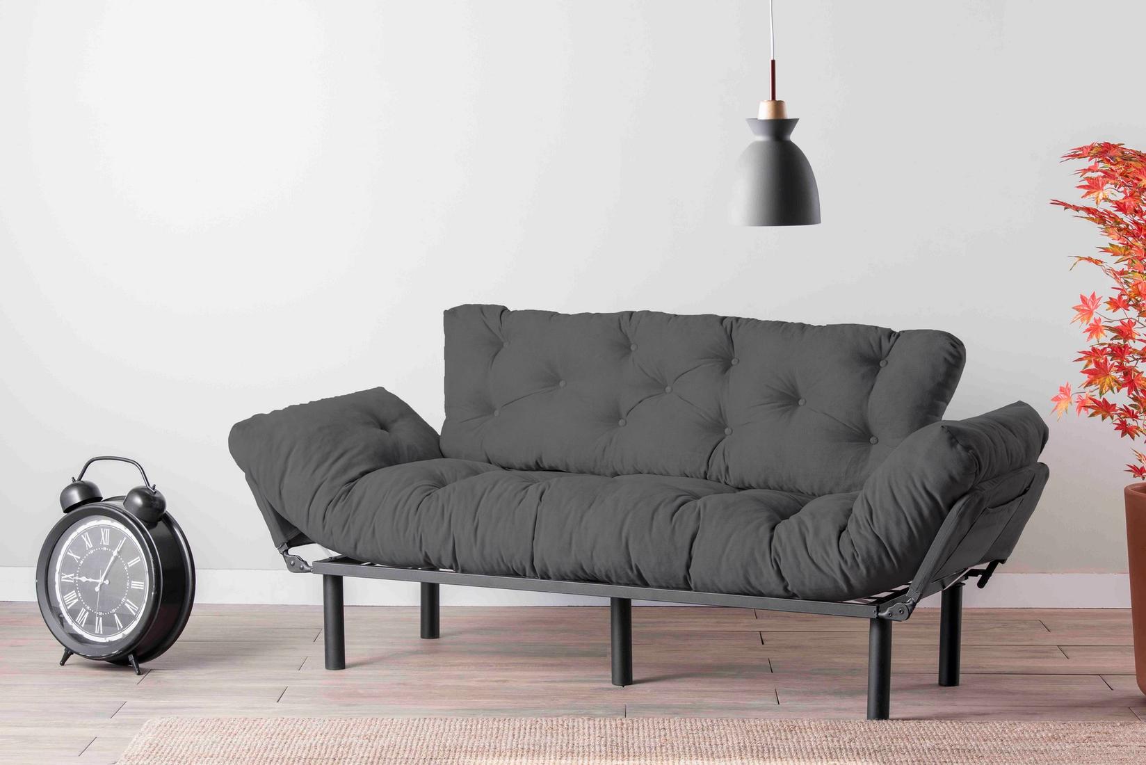 Atelier del Sofa Sklopiva sofa Nitta 185x85x70cm Siva