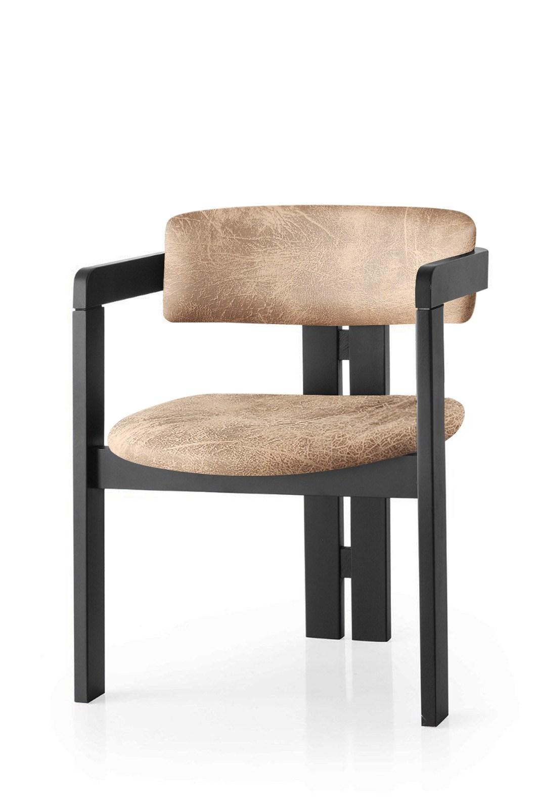Hanah Home Trpezarijska stolica 58x76x49cm Crno-bež