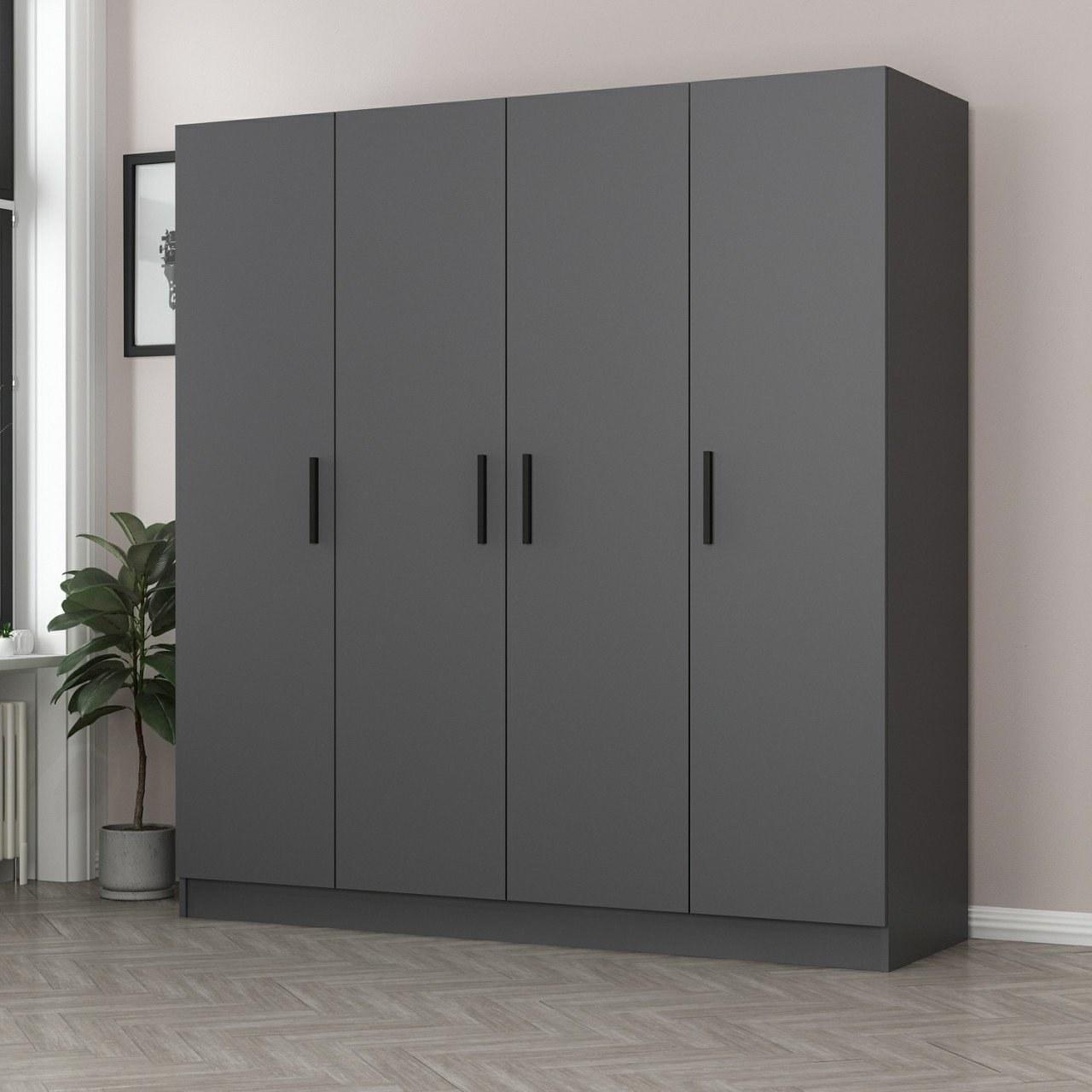 Hanah home Ormar Kale 180x210x52cm Antracit