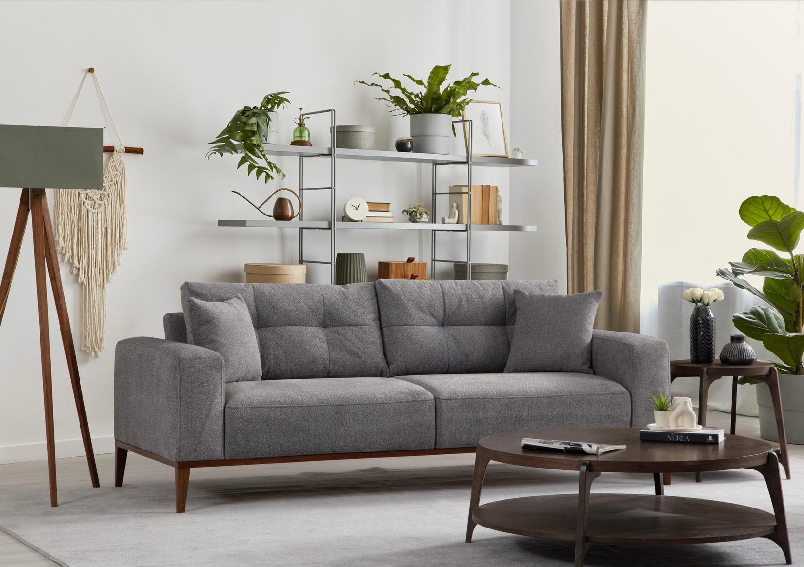 Atelier del Sofa Trosjed na razvlačenje Sinor 92x75x225 cm, Svijetlosivi