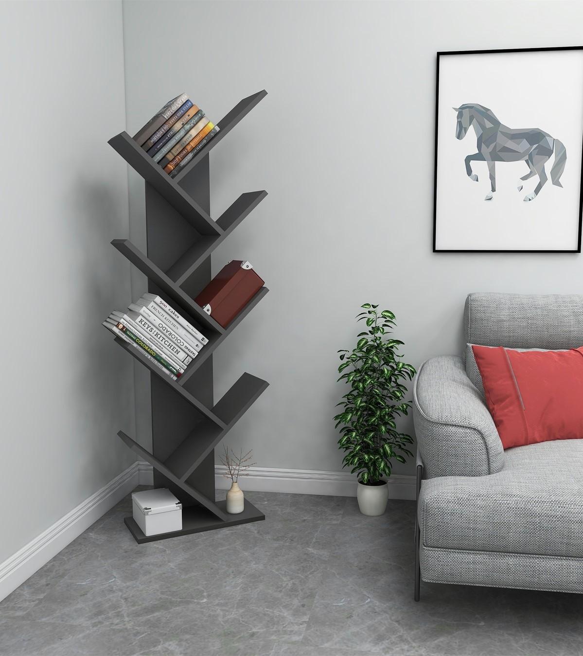 Hanah Home Polica 46x128,5x22cm Antracit