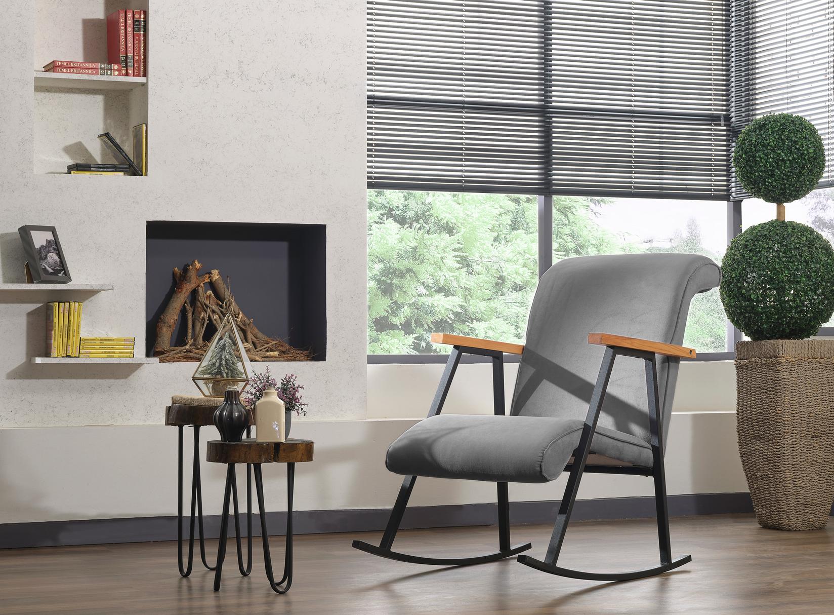 Atelier del Sofa Fotelja za ljuljanje Yoka, Siva