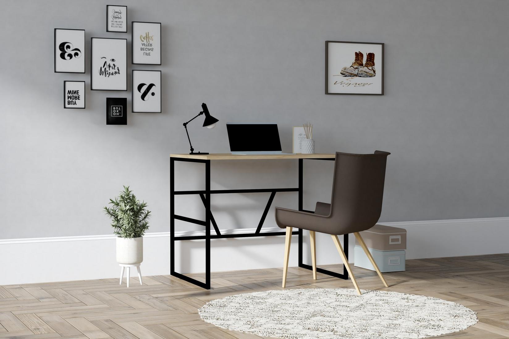 Hanah home Radni sto 90x60​​x74cm Hrast