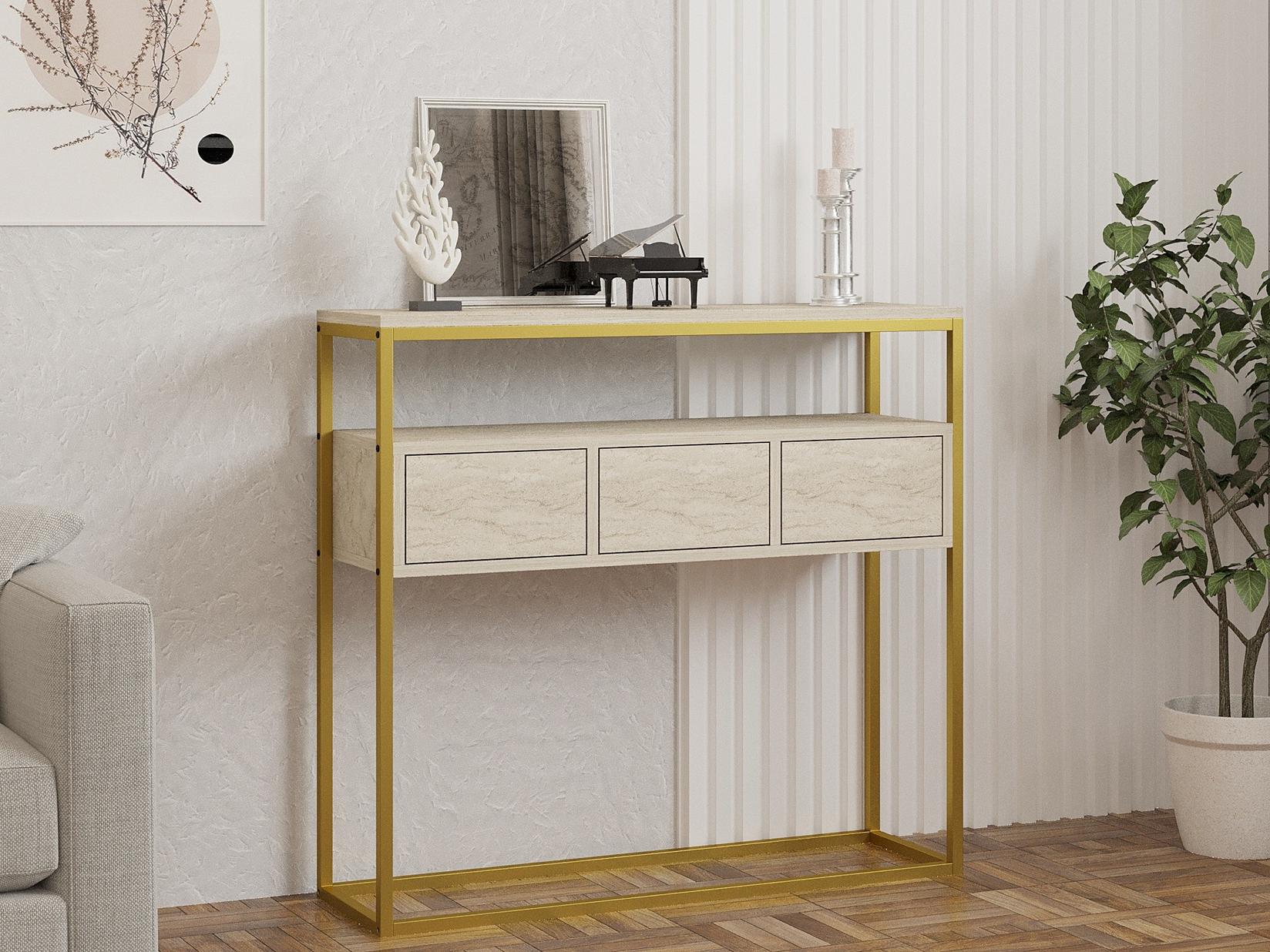 Hanah Home Komoda Guarda 90x70x34cm Bež