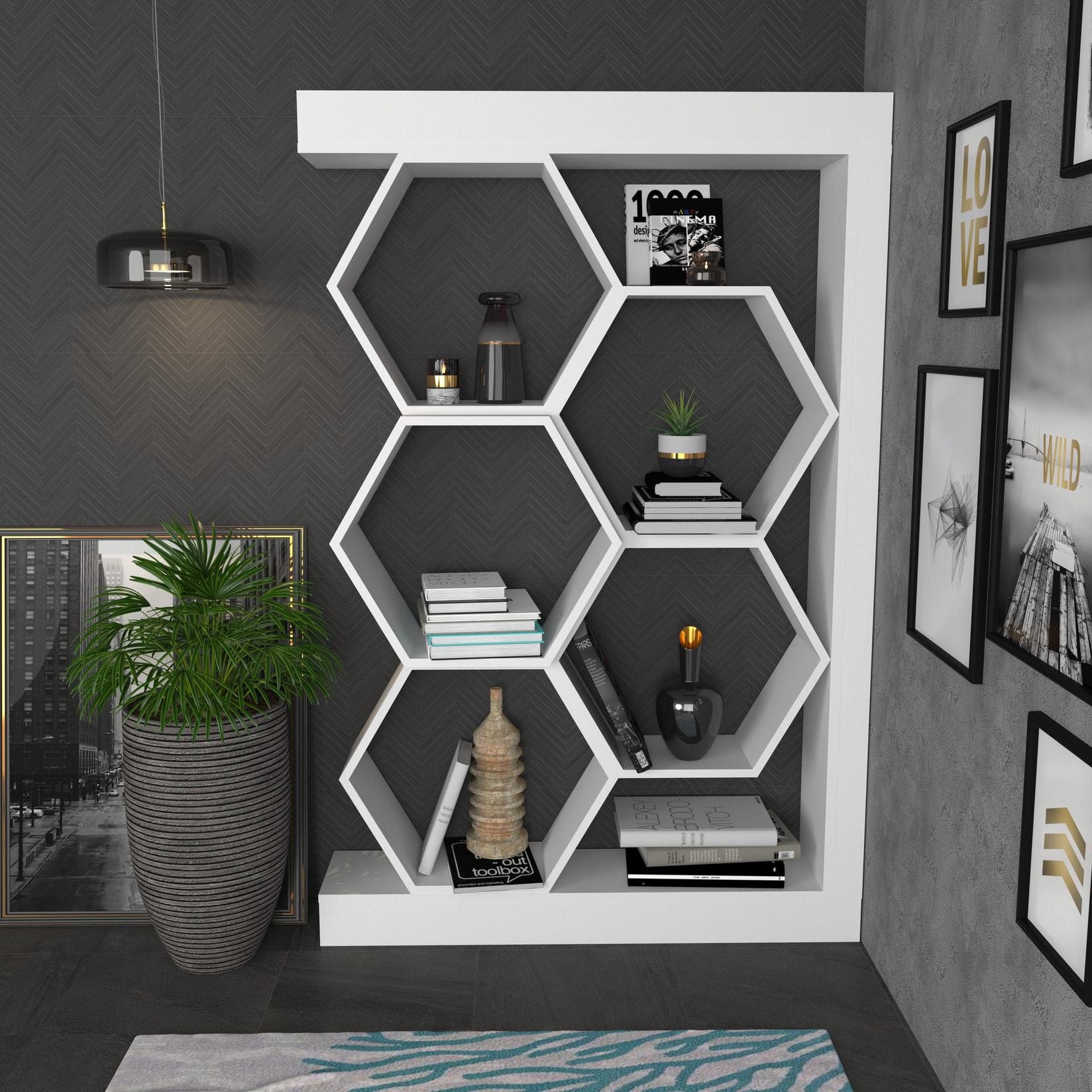 Hanah Home Polica 90x140x24,6cm Bijela