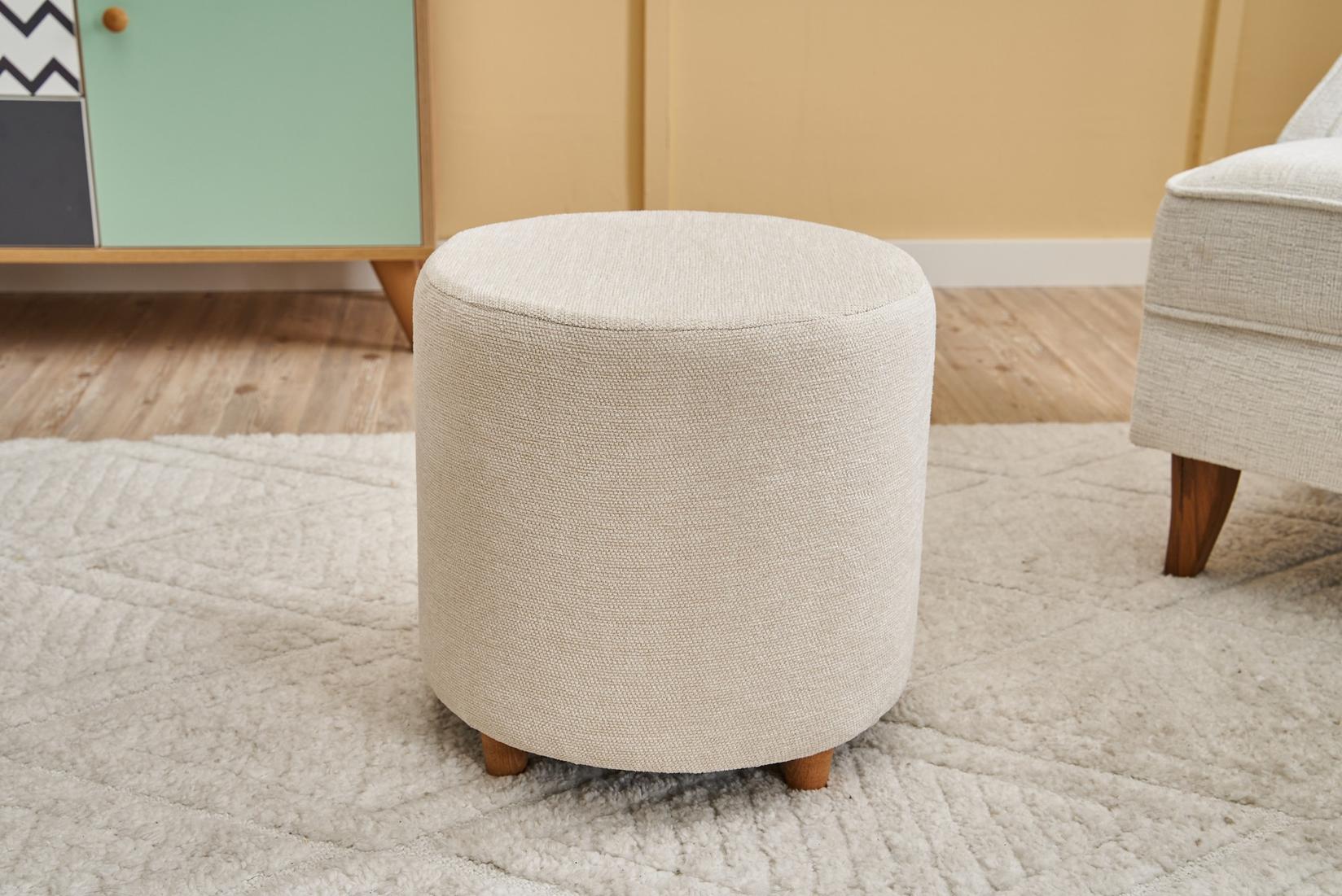 Atelier del Sofa Tabure 40x40x40cm, Krem