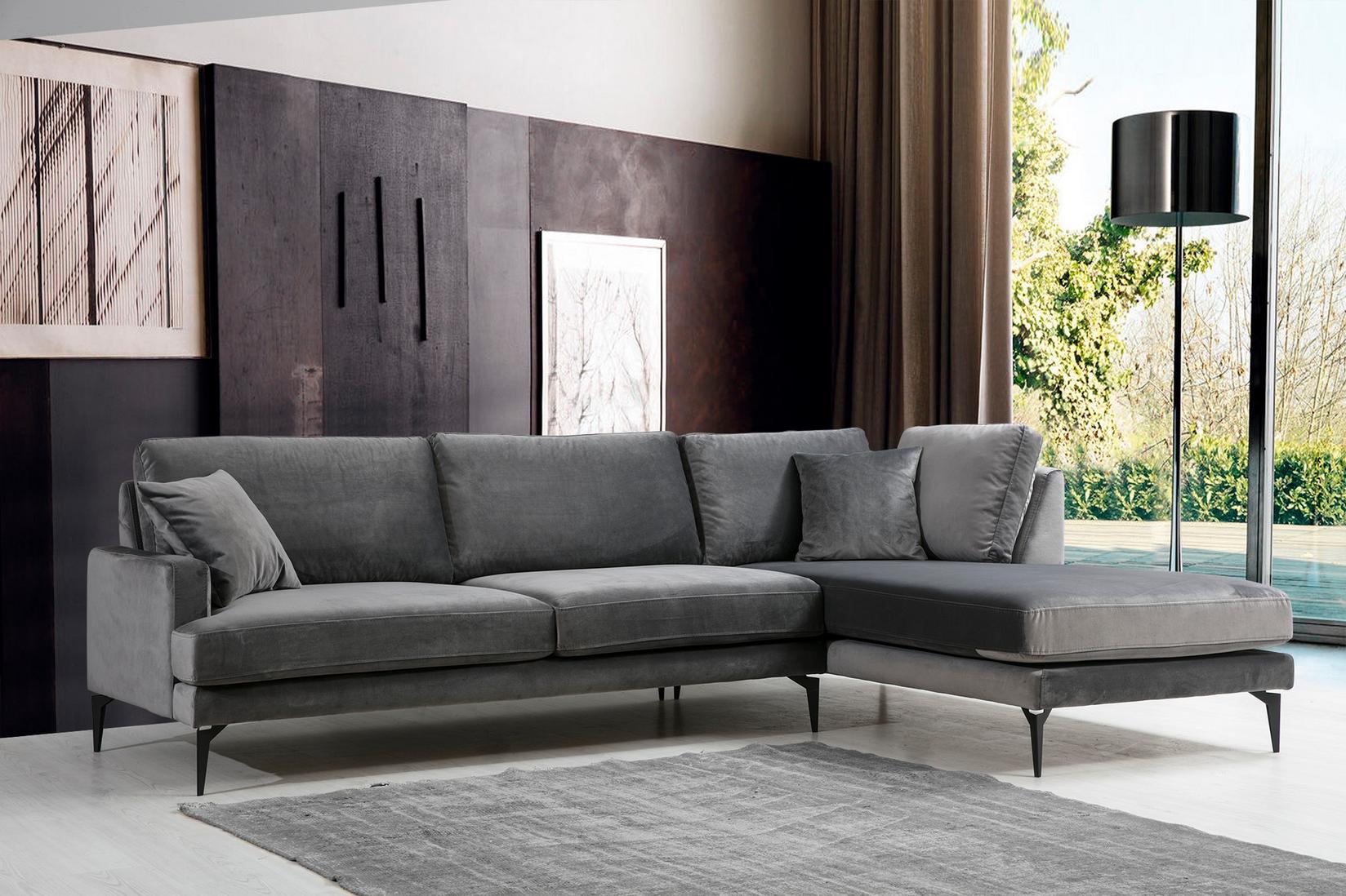 Atelier del Sofa Kutni set 90x88x283cm Antracit